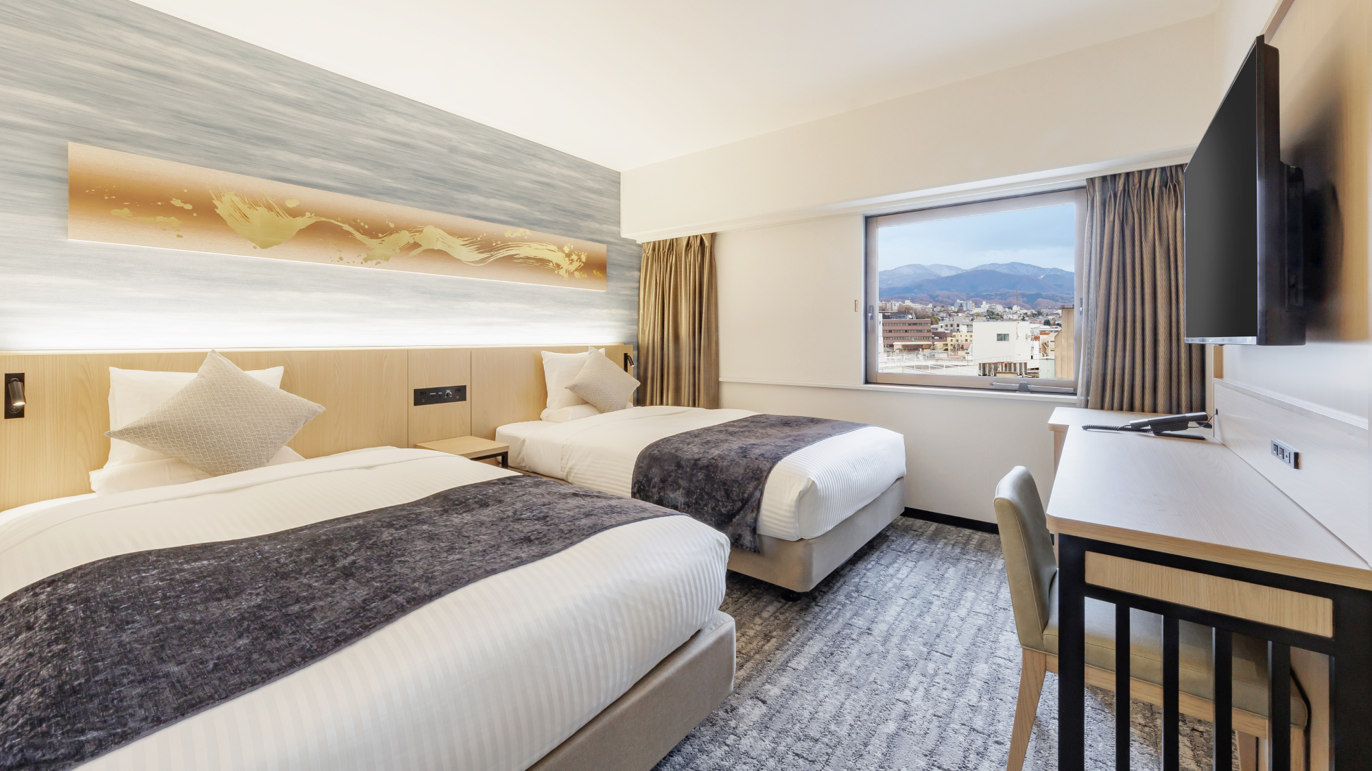 [Renovated] Standard Twin Size: 17.8㎡ Beds: 110 or 120 cm x 2