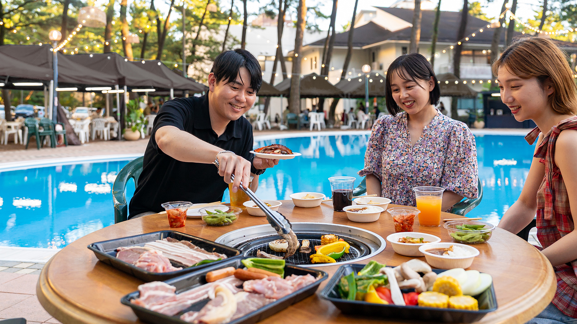 【夕食BBQ・朝食付】夏休み限定♪プールサイドバーベキュープラン(飲み放題別途追加OK)