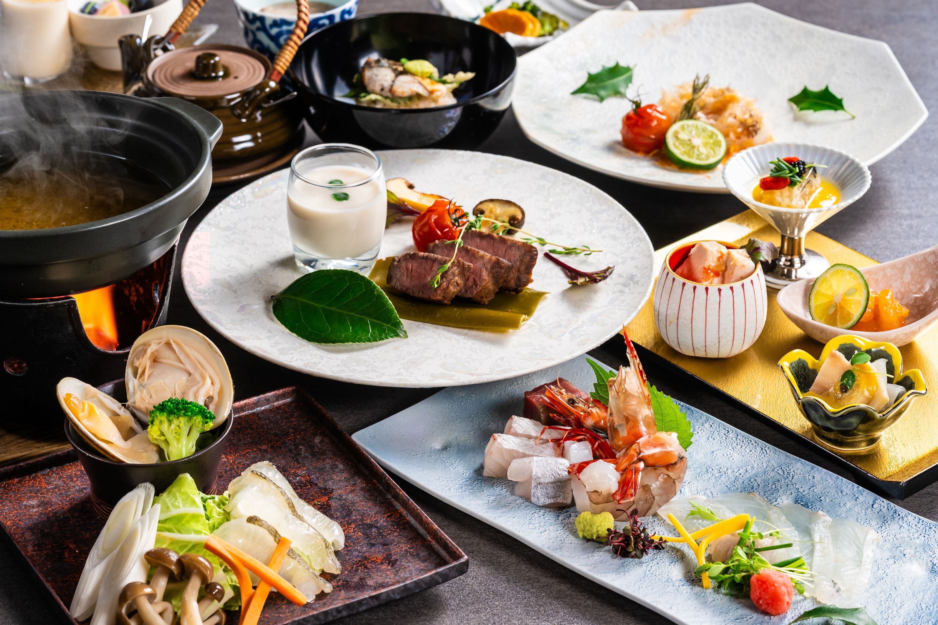 【特別会席】ブランドひらめ「笠戸ひらめ」と高森和牛の饗宴